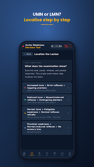 Acute Weakness Decision Tool Screenshot 1