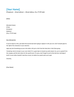 Office Cover Letters Templates Screenshot 3