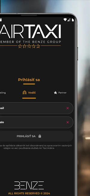 AirTaxi Košice - Dashboard Screenshot 0