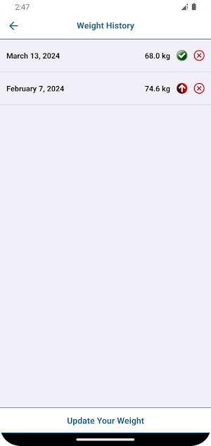 Weight Tracking Screenshot 3