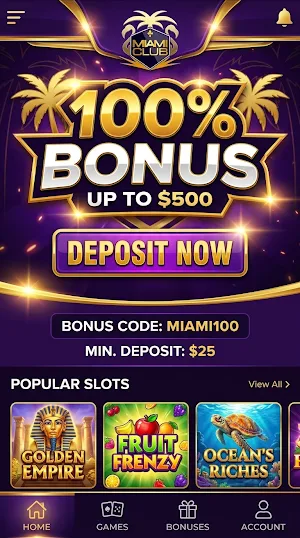 Miami Club Casino Screenshot 0