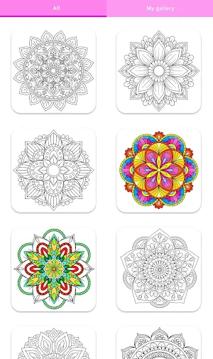 Mandala Color by Number - Mandala Coloring Book Screenshot 2