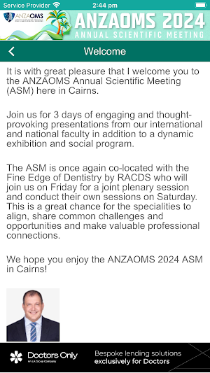 ANZAOMS2024 Attendee App Screenshot 2