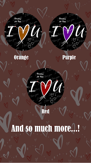 I Love You Analog Watchface Screenshot 3