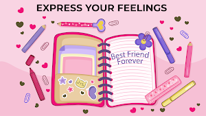 Secret diary with lock-journal Screenshot 0