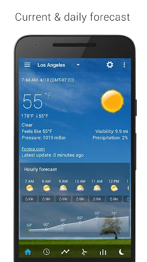 Sense Flip Clock & Weather (Ad-free) Screenshot 1
