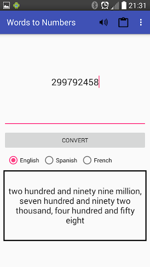 Words to Numbers Screenshot 3