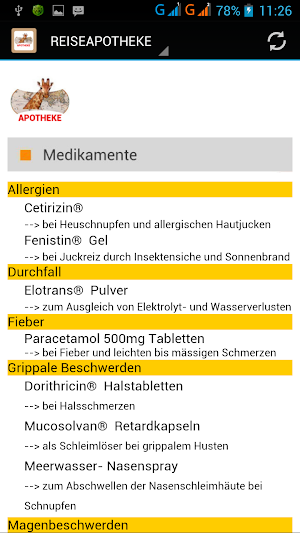 Reiseapotheke-MedRett Screenshot 1
