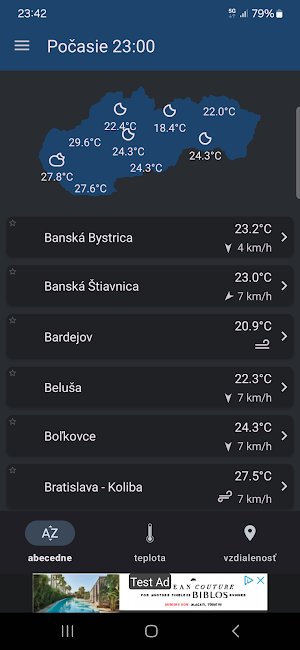 Počasie na Slovensku Screenshot 2