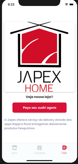 Japex Restaurante - Fidelidade Screenshot 2