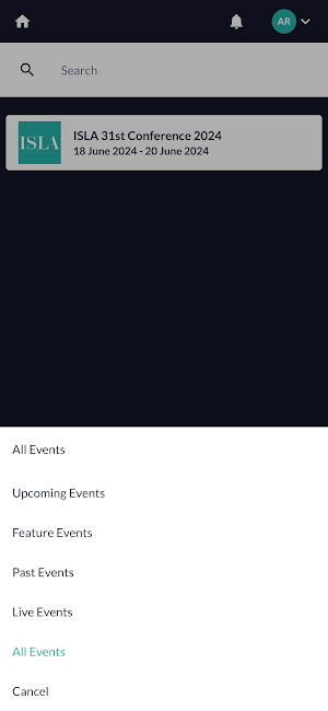 ISLA Events Screenshot 1