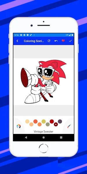 Soni Blue Coloring book Hedgeh Screenshot 2