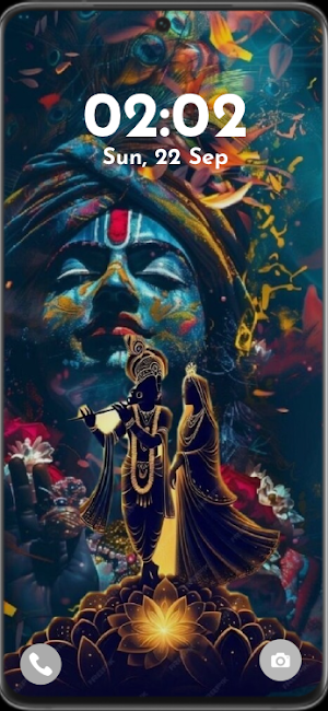 Lord Krishna HD Wallpaper Screenshot 2