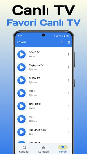 Canlı TV - Mobil Canlı TV İzle Screenshot 2