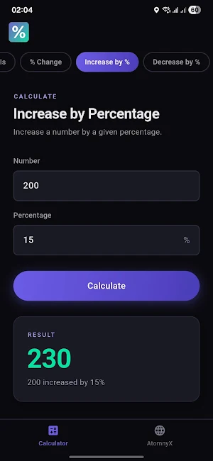 Percentage Calculator Screenshot 3