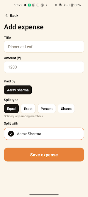 Niptao — Split & Settle Screenshot 3