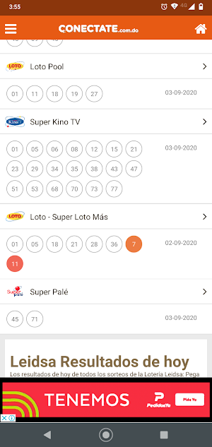 Conectate Loterías Screenshot 2
