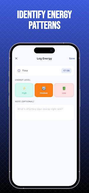 Daily Energy Level Log Screenshot 1