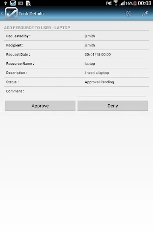 NetIQ IDM Approvals Screenshot 2