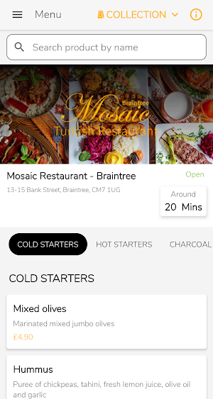 Mosaic Restaurant - Braintree Screenshot 0