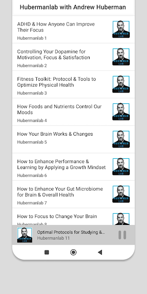 Huberman Lab App Screenshot 2