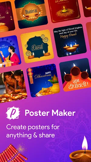 Diwali Poster Maker & Wishes Screenshot 0