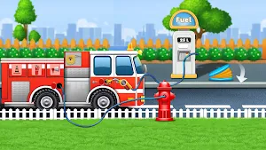 Fire Truck Sim 2d Rescue Games Screenshot 3