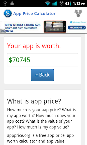 App Price Calculator Screenshot 2