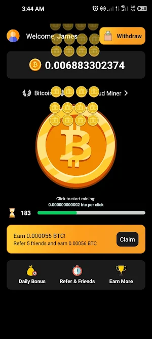 BTC Cloud Miner Screenshot 3