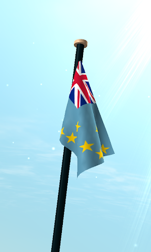Tuvalu Flag 3D Free Wallpaper Screenshot 2