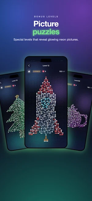 Arrows Puzzle - Neon Game Screenshot 1