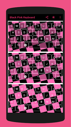 Black & Pink Keyboard Theme Screenshot 2