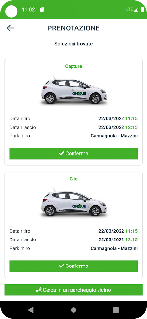 Cinque car sharing Screenshot 2
