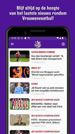 Vrouwenvoetbal nieuws Screenshot 2