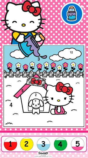 Color by Number with Hello Kitty Screenshot 1