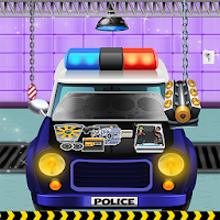 Police car maker factory: cars builder & fix it