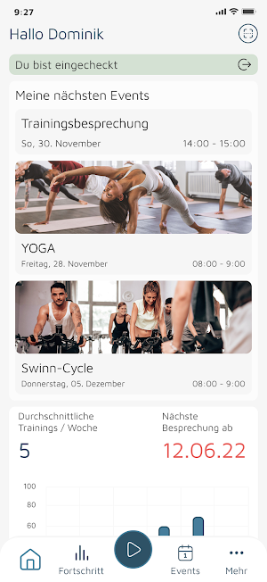 PIA fitness Member App Screenshot 0