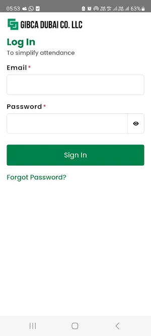 GIBCAAC - Attendance app Screenshot 0