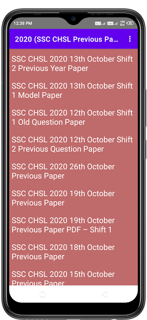 SSC CHSL Previous Year Papers Screenshot 1
