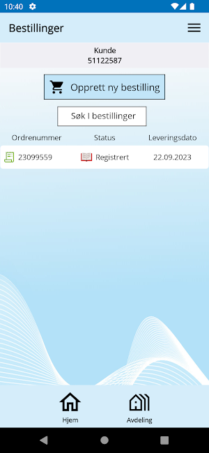 Nor Tekstil - Bestilling Screenshot 1