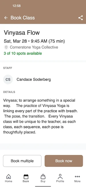 Cornerstone Yoga Collective Screenshot 2