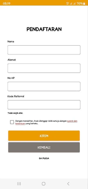 SA Pulsa Screenshot 1