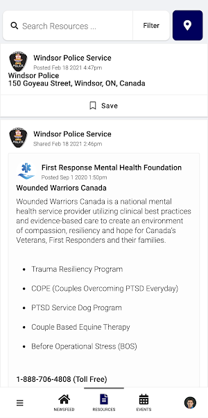 Windsor Police PeerConnect Screenshot 2