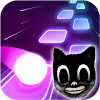 Cartoon cat - Hop tiles rush