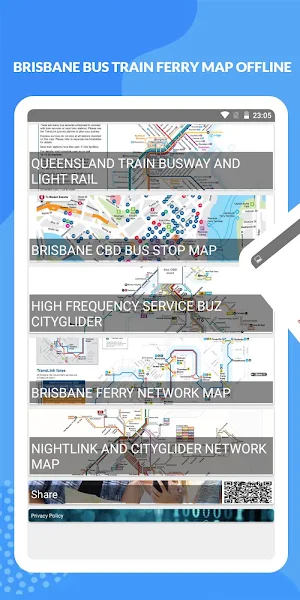 BRISBANE BUS TRAIN FERRY MAP O Screenshot 0