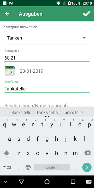 Haushaltsbuch Ausgaben Manager Screenshot 3