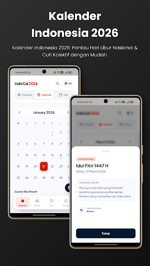 Kalender 2026 dan Waktu Sholat Screenshot 2