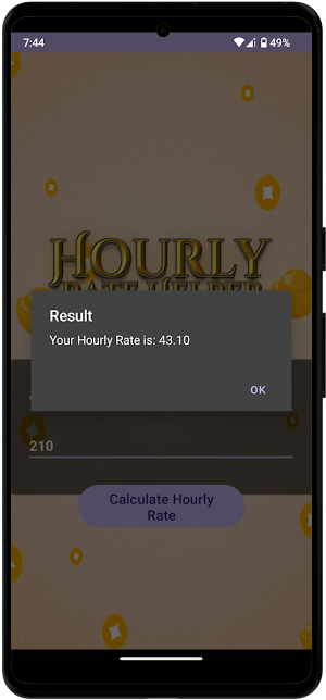 Hourly Rate Helper Screenshot 2