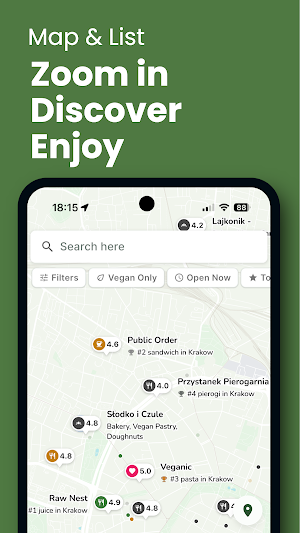 Spinach: Vegan Map & Guide Screenshot 1