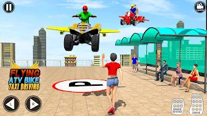 Modern Flying ATV Bike Simulator Taxi Driving Game Screenshot 2